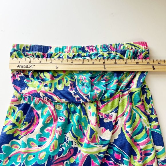 Lilly Pulitzer Val Tube Top in Toucan Play Blue Swirl Multicolor - Size Small - Picture 5 of 6